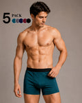 Pack of 5-Men's Premium Cotton Stretch Boxer Briefs
