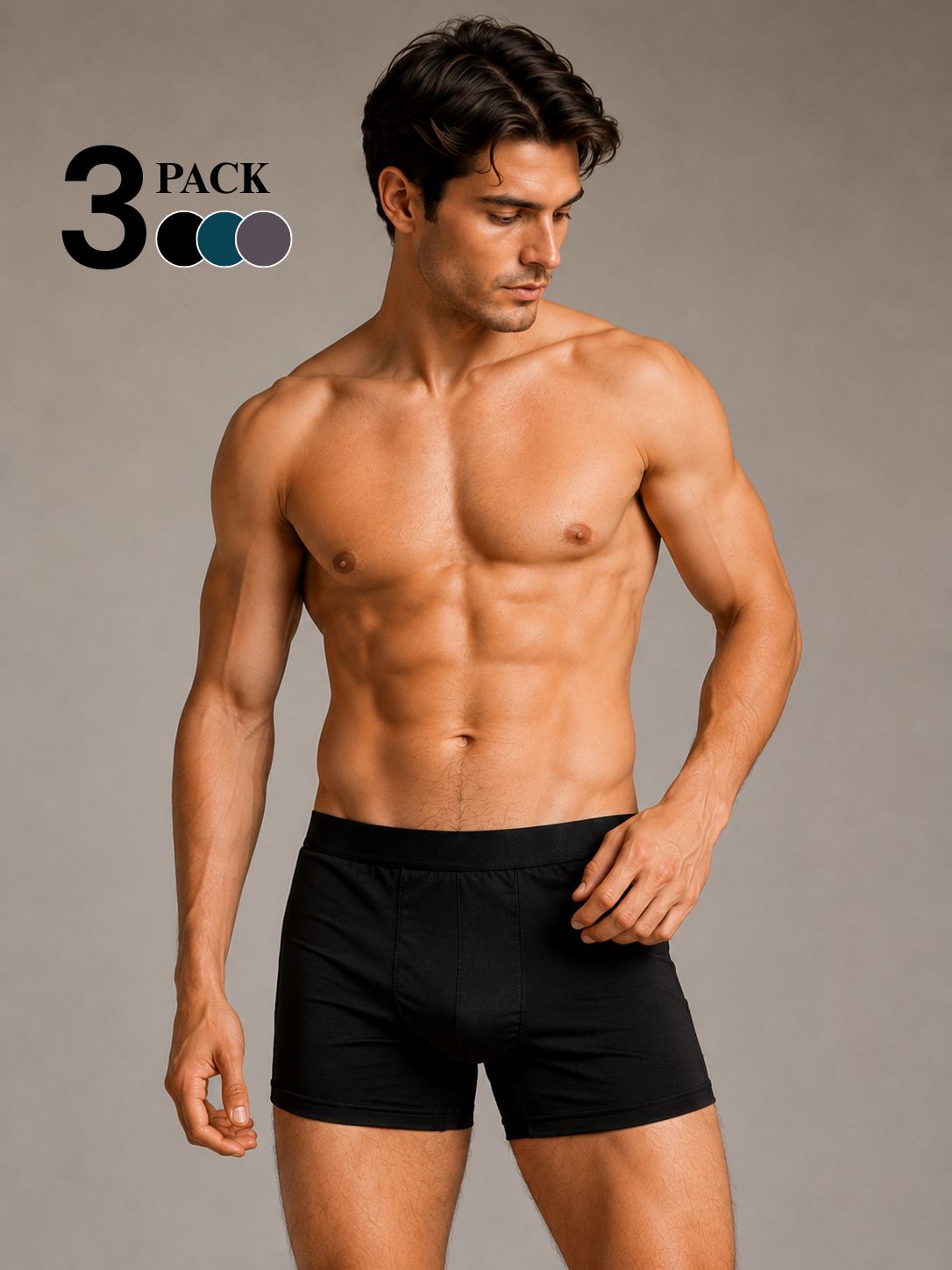 Pack of 3 – Men's Premium Everyday Boxer Trunks