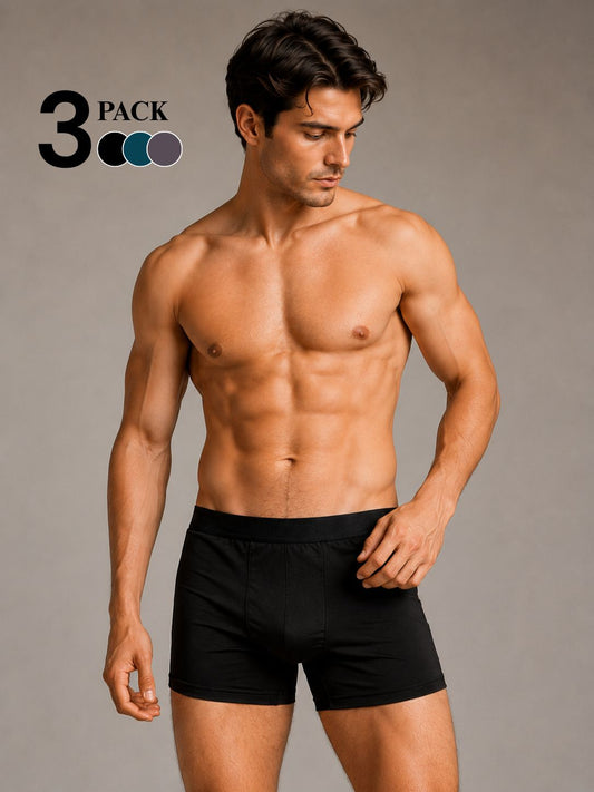 Pack of 3 – Men's Premium Everyday Boxer Trunks