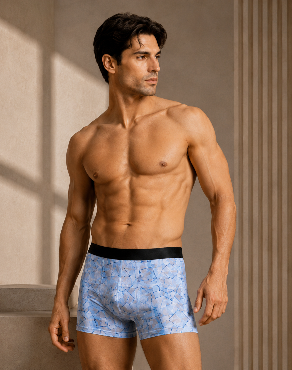 Soft Stretch Cotton Trunks – Crystal Wave