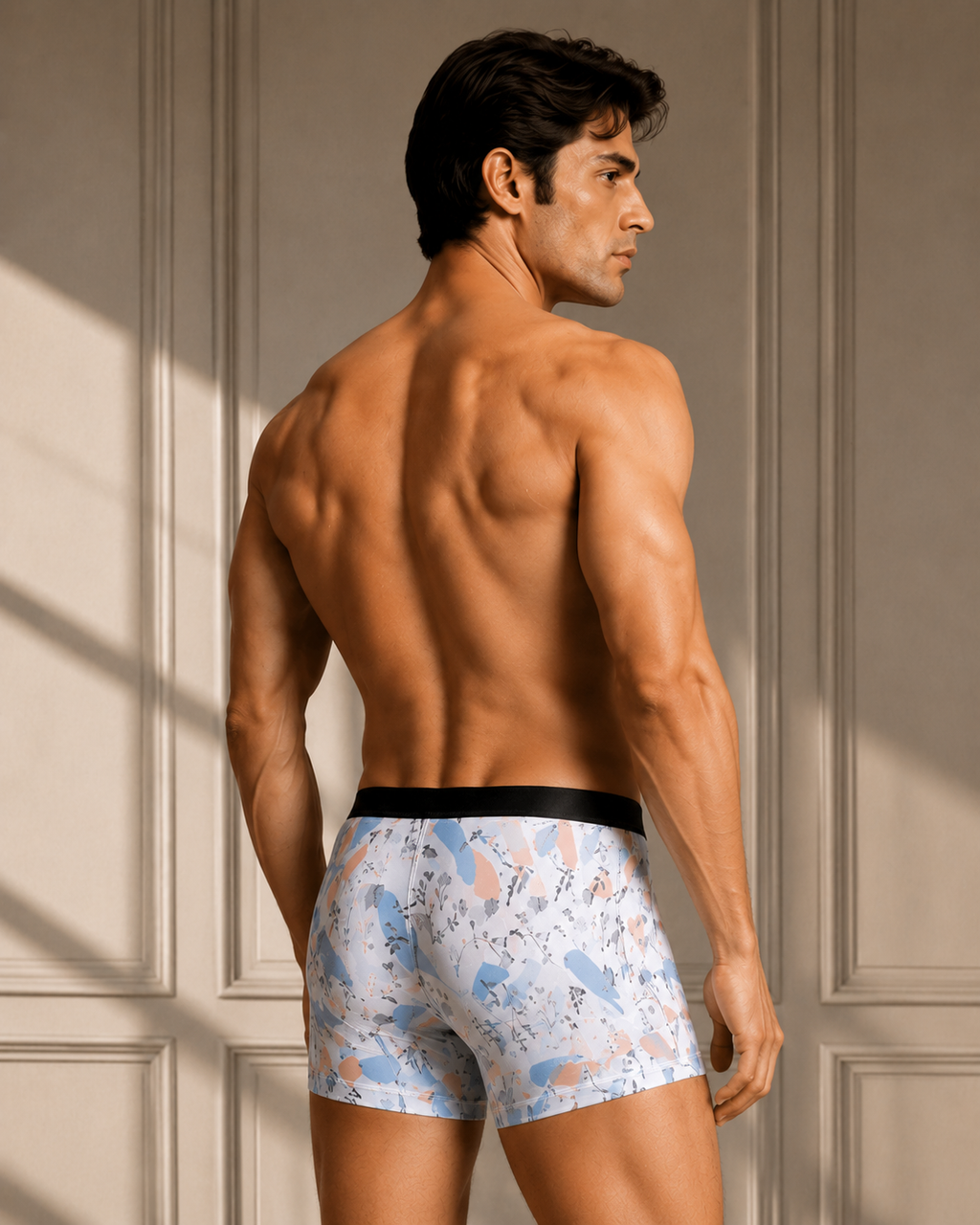 Comfort Fit Cotton Trunks –Sky Blossom