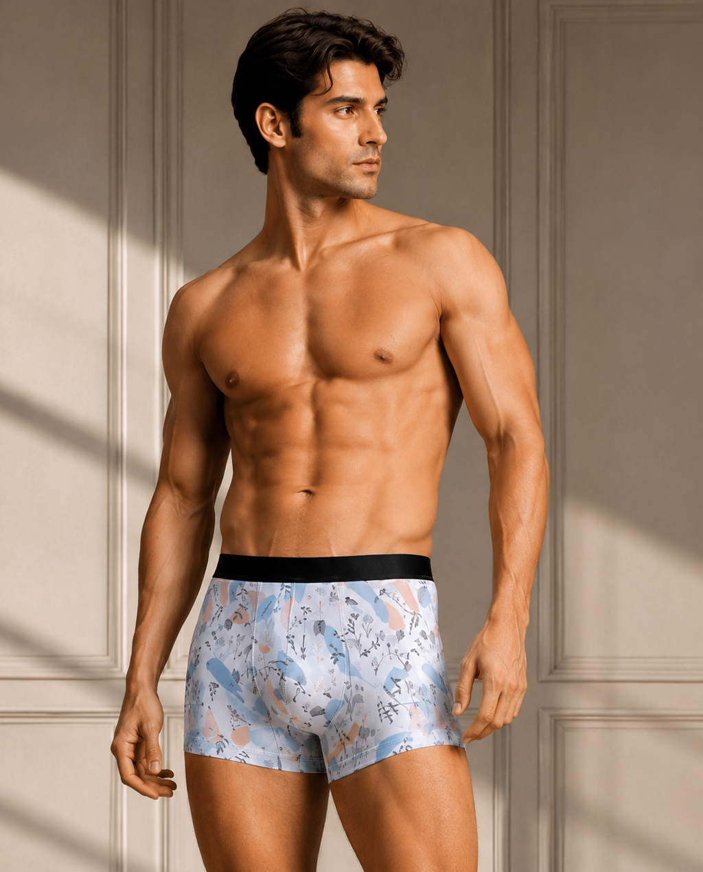 Pack of 5- Men's Premium Cotton Stretch Printed boxer.